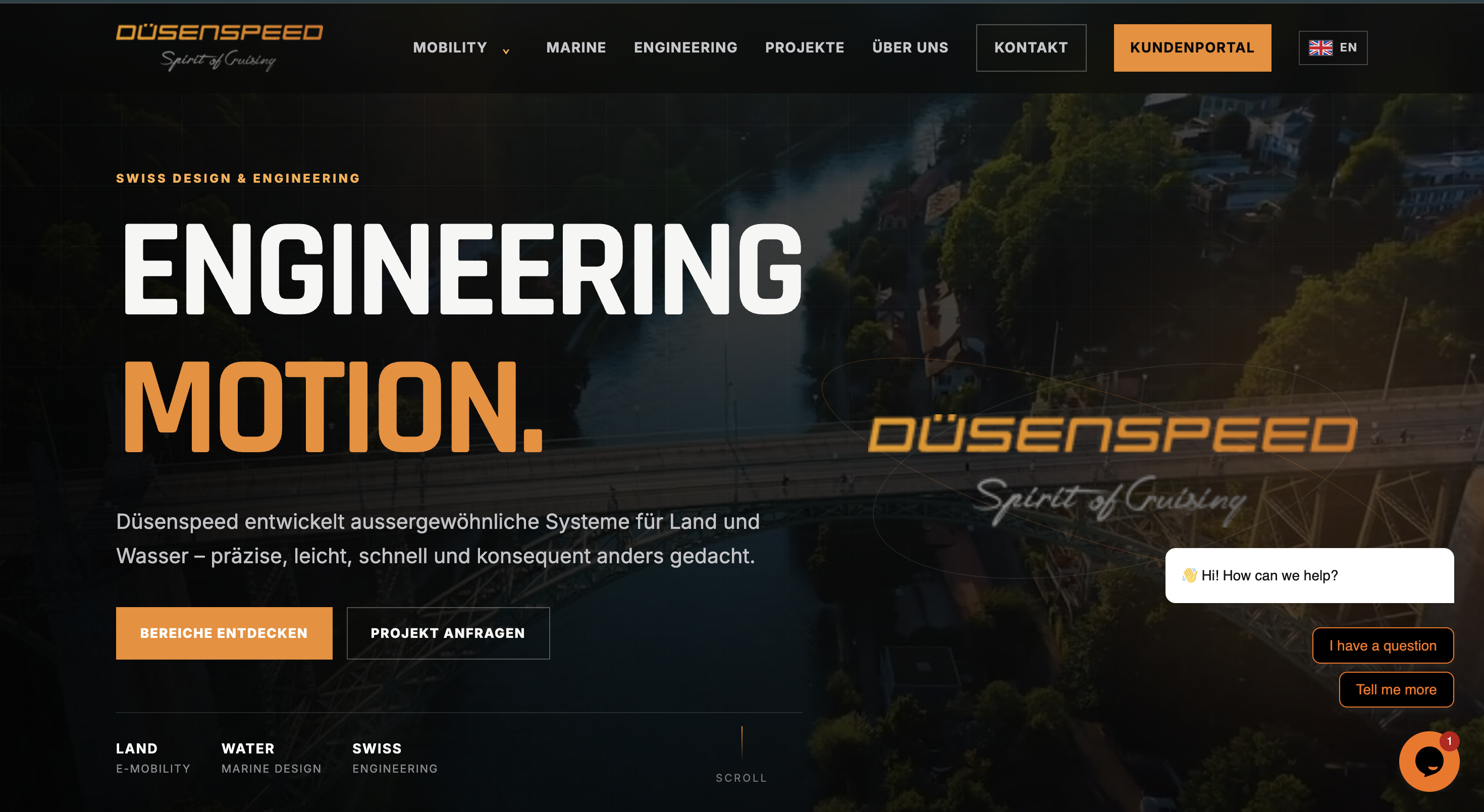 Düsenspeed – Unternehmenswebsite